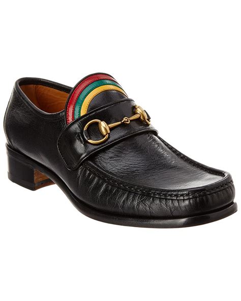 gucci rainbow horsebit leather loafer|Gucci suede horsebit loafers.